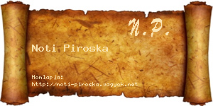 Noti Piroska névjegykártya