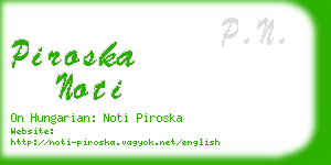 piroska noti business card